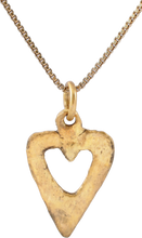 ANCIENT VIKING HEART PENDANT NECKLACE, 866-1067 AD - Picardi Jewelry