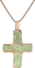 MEDIEVAL UKRAINIAN/RUSSIAN ENAMELED CROSS NECKLACE, 10TH-13TH CENTURY - Picardi Jewelry