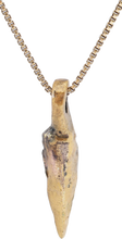HELLENISTIC GREEK ARROWHEAD PENDANT NECKLACE, 300 - 100 BC - Picardi Jewelry