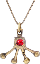 ROMAN WHEEL OF FORTUNE AMULET NECKLACE, 3RD-5TH CENTURY AD - Picardi Jewelry