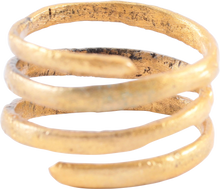 ANCIENT VIKING COIL RING C.850-1050 AD SIZE 8 - Picardi Jewelry