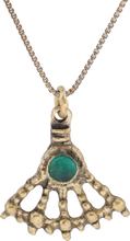 ROMAN WHEEL OF FORTUNE AMULET NECKLACE, 300-450 AD - Picardi Jewelry