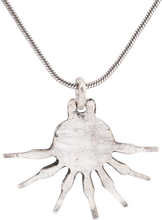 ROMAN WHEEL OF FORTUNE AMULET NECKLACE, 500-900 AD - Picardi Jewelry