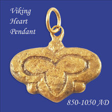 VIKING HEART PENDANT NECKLACE, C.850-1050 AD - Picardi Jewelry
