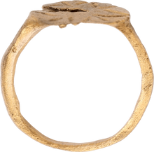 ROMAN/BYZANTINE CHRISTENING OR BAPTISM RING, C. 2ND-6TH CENTURY AD SIZE 1/2 - Picardi Jewelry