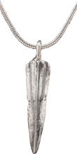 GREEK BRONZE ARROWHEAD PENDANT NECKLACE, HELLENISTIC, 300 - 100 BC - Picardi Jewelry