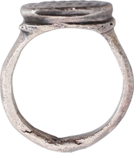 MEDIEVAL EUROPEAN SILVERED RING, 7TH-12TH CENTURY AD, SIZE 2 1/4 - Picardi Jewelry