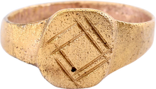 MEDIEVAL EUROPEAN RING, 900-1200 AD SIZE 2 1/2 - Picardi Jewelry
