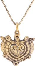 RARE ANCIENT VIKING HEART PENDANT NECKLACE, C.850-1050 AD - Picardi Jewelry