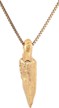HELLENISTIC GREEK ARROWHEAD PENDANT NECKLACE, 300 - 100 BC. - Picardi Jewelry