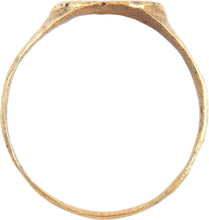 EARLY CHRISTIAN GILT RING, C.8th-11th CENTURY, SIZE 10 3/4 - Picardi Jewelry