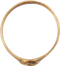 EARLY CHRISTIAN GILT RING, C.8th-11th CENTURY, SIZE 10 1/2 - Picardi Jewelry