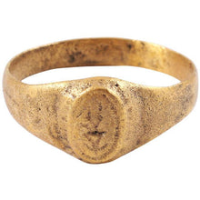 EARLY CHRISTIAN GILT RING, C.8th-11th CENTURY, SIZE 10 1/2 - Picardi Jewelry