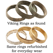  - ANCIENT VIKING WEDDING RING C.850-1050 AD SIZE 8 1/2