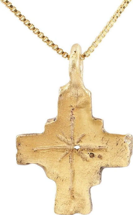  - MEDIEVAL PILGRIM'S RELIQUARY CROSS NECKLACE, 7th-10th