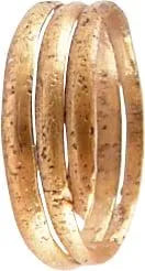 FINE ANCIENT VIKING COIL RING, 850-1050 AD, SIZE 10