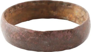 RARE COPPER VIKING RING, 900-1050 AD, SZ 10 3/4