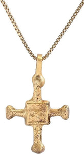 FINE MEDIEVAL CHRISTIAN CROSS NECKLACE C.1100-1300 AD
