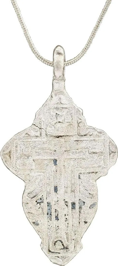 LARGE EASTERN EUROPEAN CHRISTIAN CROSS NECKLACE