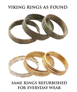 VIKING WOMAN'S WEDDING RING, 10TH-11TH C.AD, SZ 4 3/4