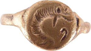 ROMAN FIGURAL RING 2ND-4TH CENTURY AD 10 - Picardi Jewelry