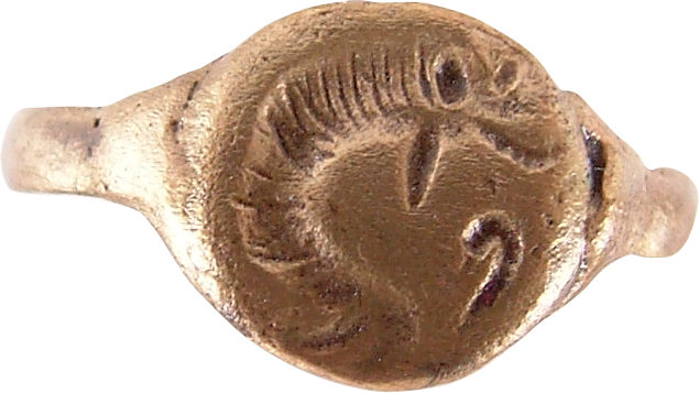 ROMAN FIGURAL RING 2ND-4TH CENTURY AD, SIZE 10 - Picardi Jewelry