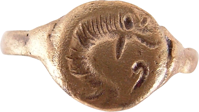ROMAN FIGURAL RING 2ND-4TH CENTURY AD 10 - Picardi Jewelry