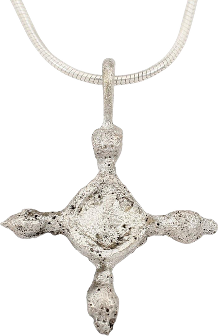 FINE EARLY CHRISTIAN CROSS NECKLACE C.800-1000 AD - Picardi Jewelry