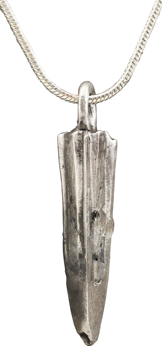 HELLENISTIC GREEK ARROWHEAD PENDANT NECKLACE, 300-100 BC - Picardi Jewelry