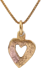 ANCIENT VIKING HEART PENDANT NECKLACE, 866-1067 AD - Picardi Jewelry