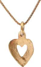 ANCIENT VIKING HEART PENDANT NECKLACE, 866-1067 AD - Picardi Jewelry