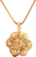 ROMAN WHEEL OF FORTUNE AMULET NECKLACE, 5TH-7TH CENTURY - Picardi Jewelers