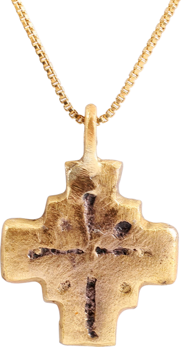 MEDIEVAL EUROPEAN PILGRIM’S CROSS NECKLACE, 7th-10th CENTURY - Picardi Jewelry