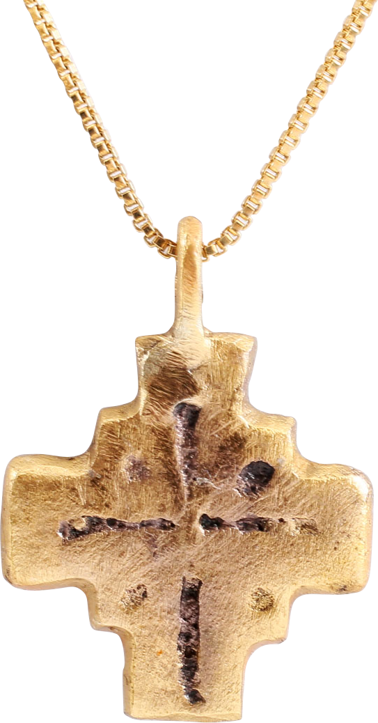 MEDIEVAL EUROPEAN PILGRIM’S CROSS NECKLACE, 7th-10th CENTURY - Picardi Jewelry