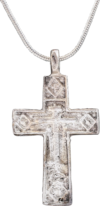 ELEGANT EASTERN EUROPEAN CHRISTIAN CROSS NECKLACE, 17TH-18TH CENTURY - Picardi Jewelry