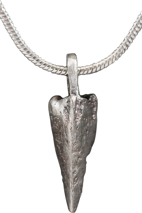 GREEK BRONZE ARROWHEAD PENDANT NECKLACE, HELLENISTIC, 300-100 BC - Picardi Jewelry