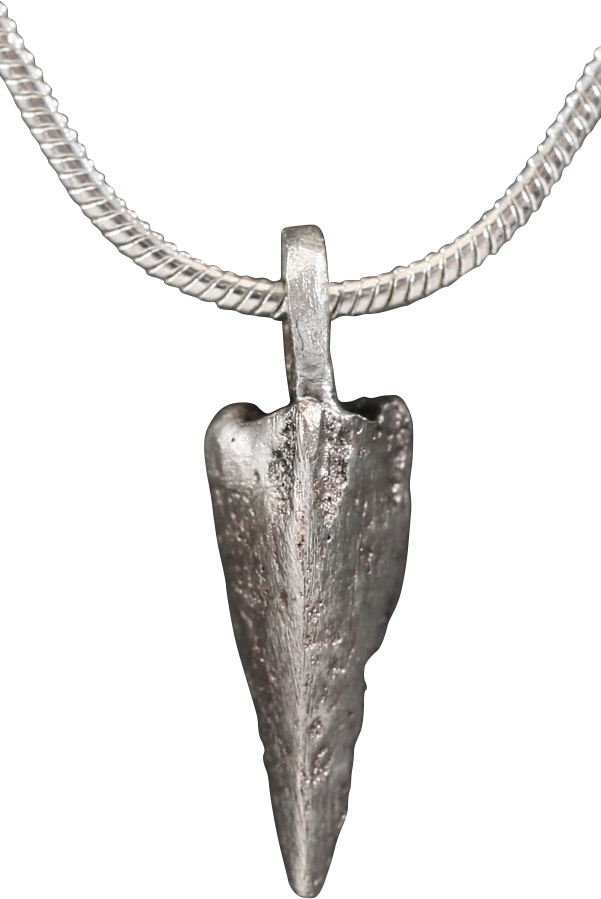 GREEK BRONZE ARROWHEAD PENDANT NECKLACE, HELLENISTIC, 300-100 BC - Picardi Jewelry