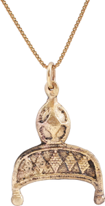 SUPERB VIKING LUNAR PENDANT NECKLACE, 10TH-11TH CENTURY AD - Picardi Jewelers