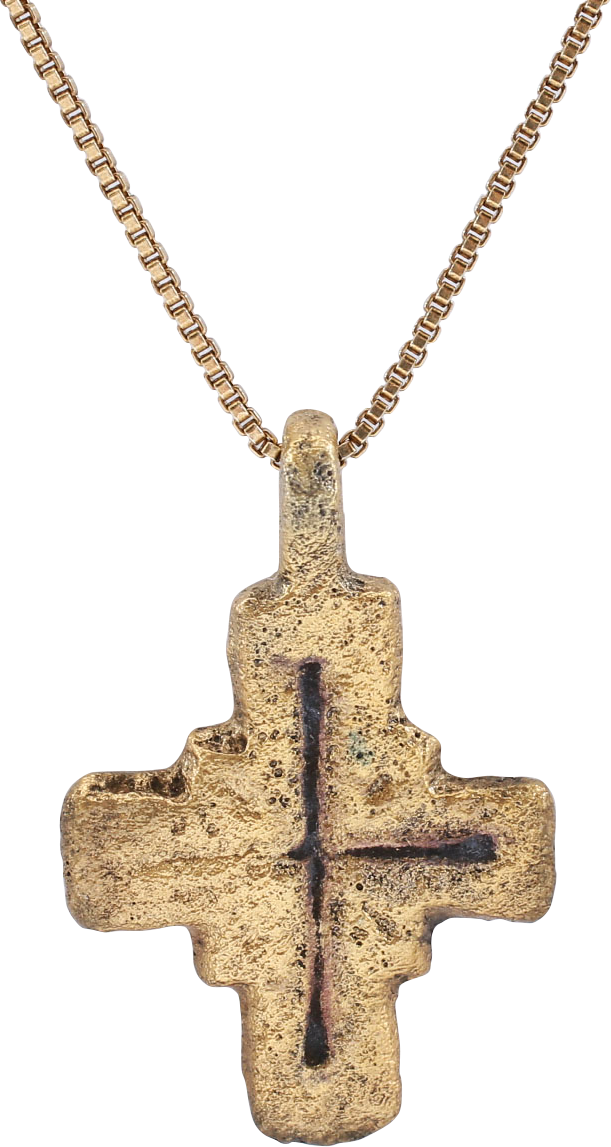 MEDIEVAL EUROPEAN PILGRIM’S CROSS NECKLACE, 8th-12th CENTURY - Picardi Jewelry