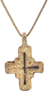 MEDIEVAL EUROPEAN PILGRIM’S CROSS NECKLACE, 8th-12th CENTURY - Picardi Jewelry