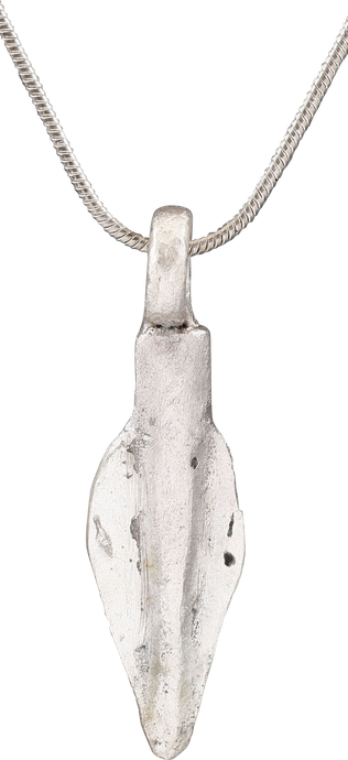 FINE GREEK ARROWHEAD PENDANT NECKLACE, C. 8TH-3RD CENTURY BC - Picardi Jewelry