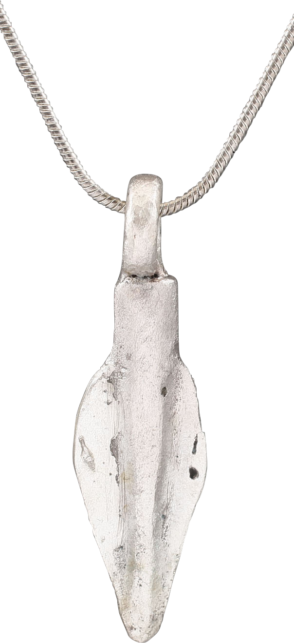 FINE GREEK ARROWHEAD PENDANT NECKLACE, C. 8TH-3RD CENTURY BC - Picardi Jewelry