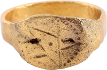 MEDIEVAL SORCERER'S PENTAGRAM RING, C.500-900 AD, SIZE 8 ½ - Picardi Jewelry