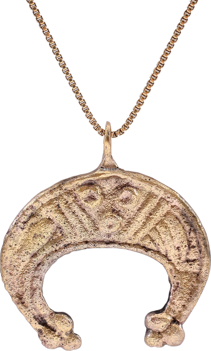 SUPERB VIKING LUNAR PENDANT NECKLACE, 10TH-11TH CENTURY AD - Picardi Jewelry