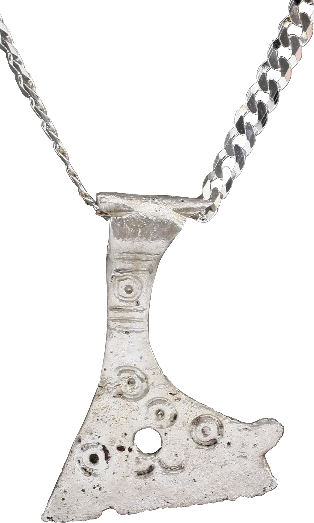 FINE VIKING VOTIVE AXE NECKLACE, C.850-1050 AD - Picardi Jewelry
