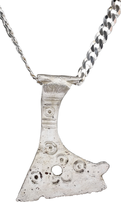 FINE VIKING VOTIVE AXE NECKLACE, C.850-1050 AD - Picardi Jewelry
