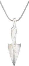 PARTHIAN BRONZE ARROWHEAD PENDANT NECKLACE, 247 BC-224 AD - Picardi Jewelry