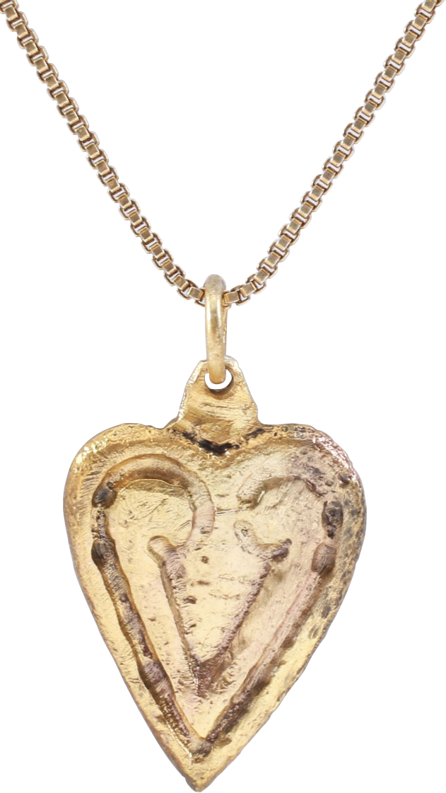 VIKING HEART PENDANT NECKLACE, C.950-1050 AD - Picardi Jewelers