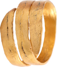 VIKING COIL RING, 9TH-10TH CENTURY, SIZE 9-1/4 - 9-3/4