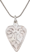 VIKING HEART PENDANT NECKLACE, C. 950-1050 AD - Picardi Jewelry